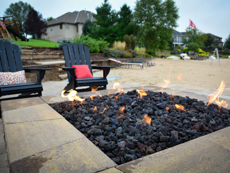 Fire pit and chairs
